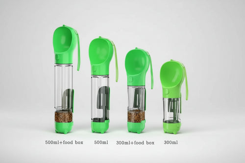 3-in-1 Portable Dog Water Bottle and Food Dispenser